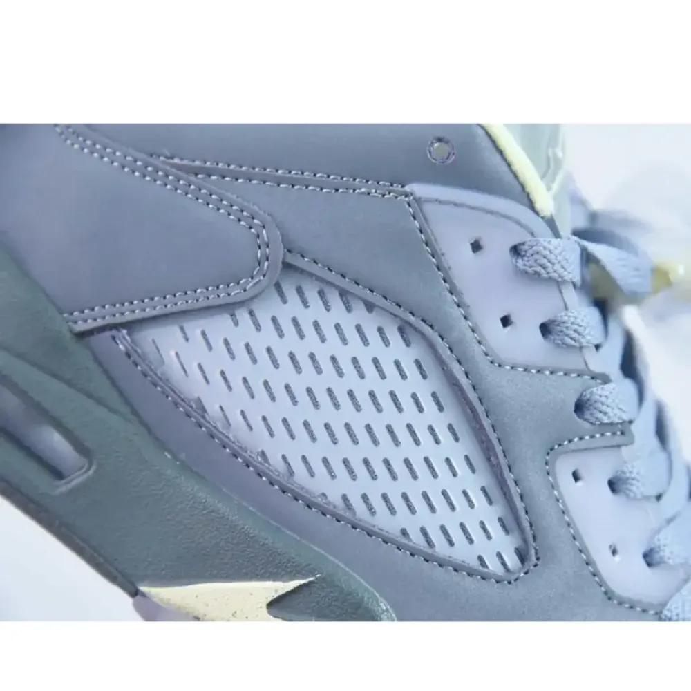 Air Jordan 5 Low Indigo Haze/Fire Red-Metallic Silver-Grey  FJ4563-500