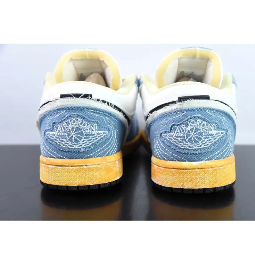 Air Jordan 1 Low ‘Sashiko’ Ashen Slate/Black-Pale Ivory-Sesame FN7670-493