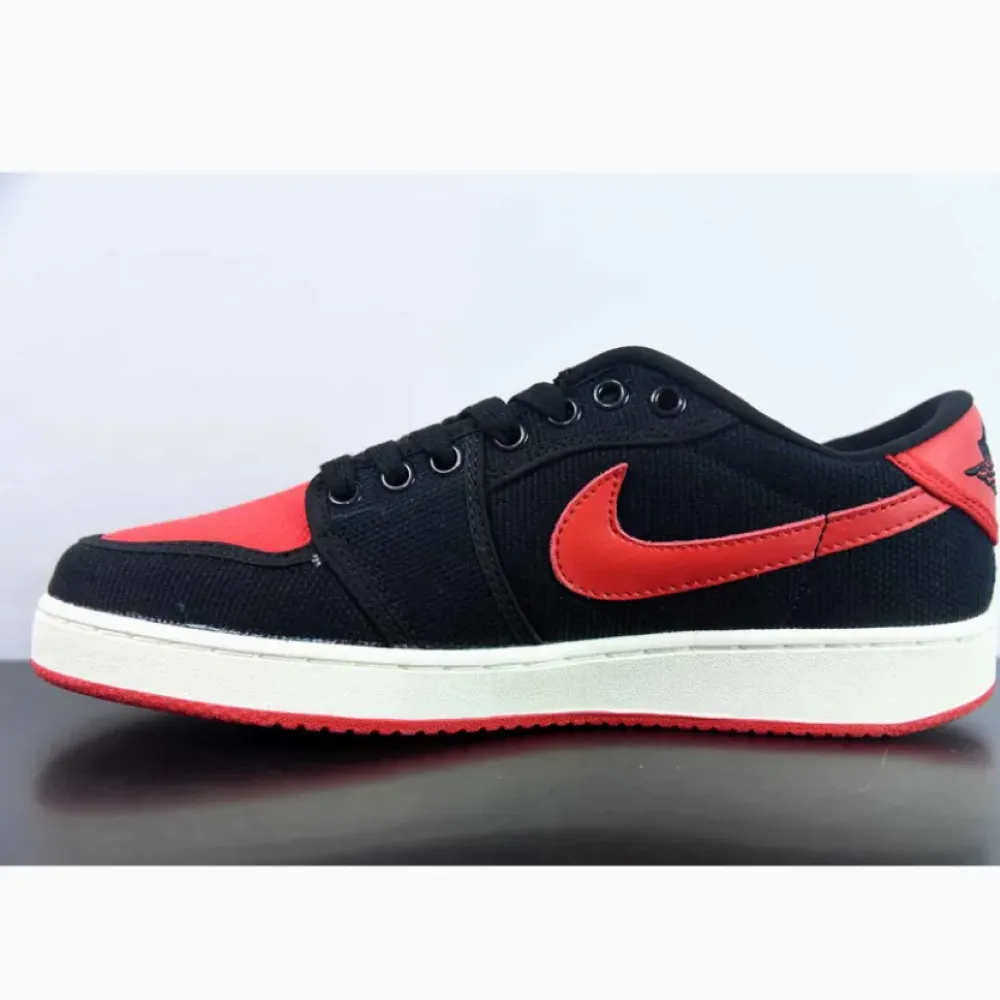 Air Jordan 1 KO Low Bred Black/Varsity Red-White  DX4981-006