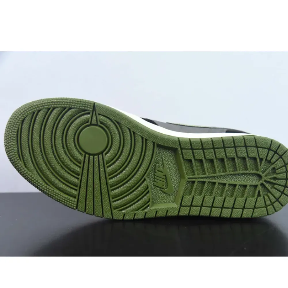 Air Jordan 1 Mid SE Craft “Halloween” Black Light Olive  FD6817-003