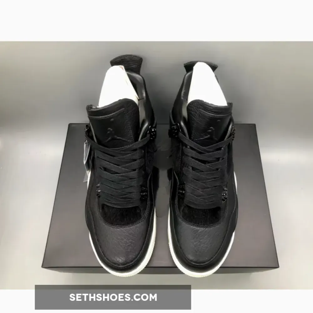 Air Jordan 4 Retro PRM Pony Hair Black 819139-010