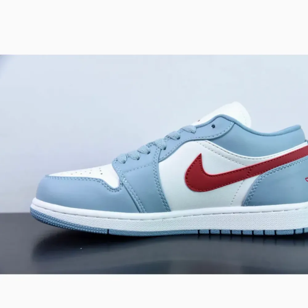 Air Jordan 1 Low Blue Grey Dune Red  DC0774-164