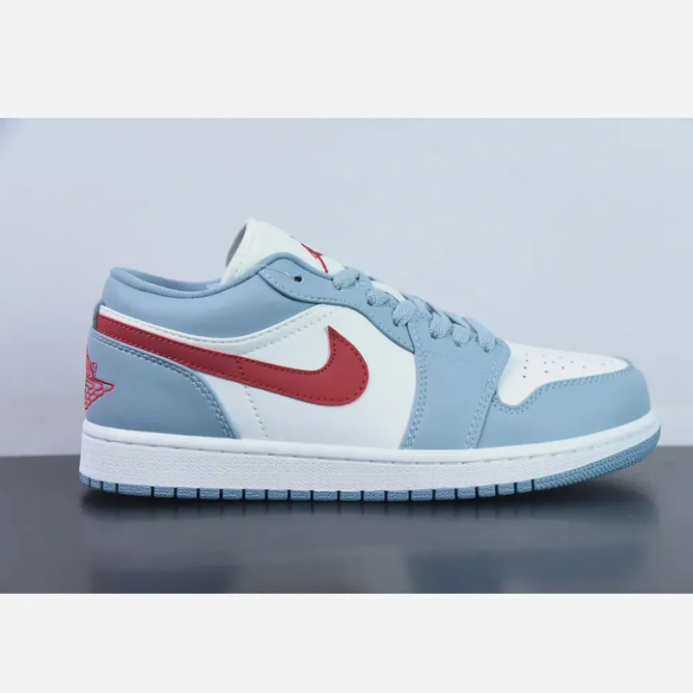 Air Jordan 1 Low Blue Grey Dune Red  DC0774-164