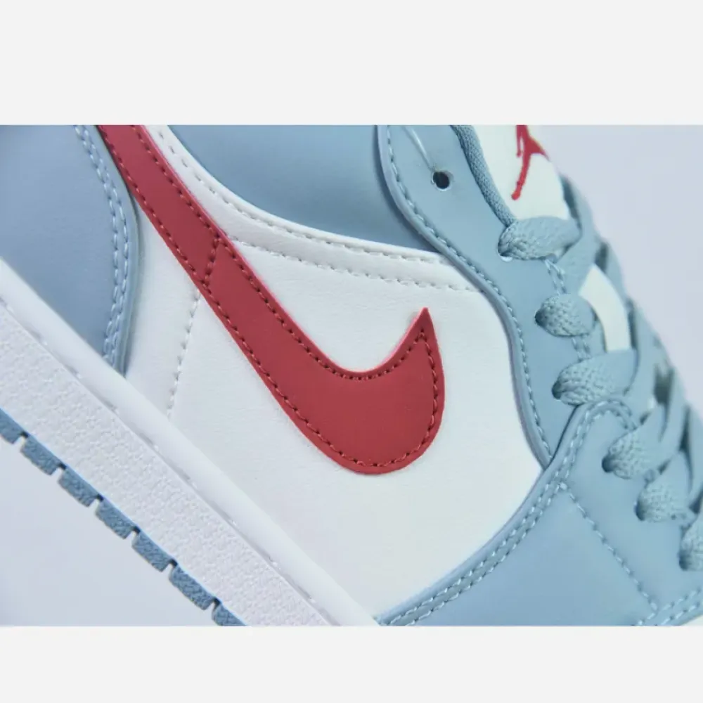Air Jordan 1 Low Blue Grey Dune Red  DC0774-164
