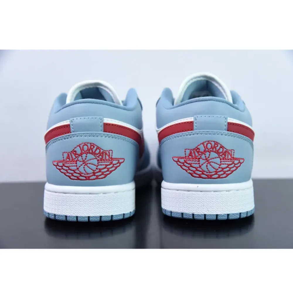 Air Jordan 1 Low Blue Grey Dune Red  DC0774-164