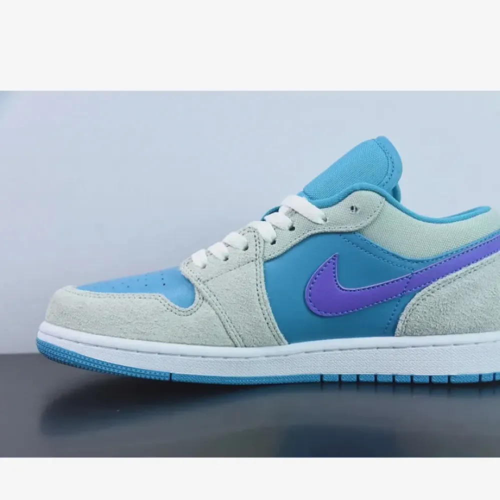 Air Jordan 1 Low ‘Aquatone’ Blue Grey Purple  DX4334-300
