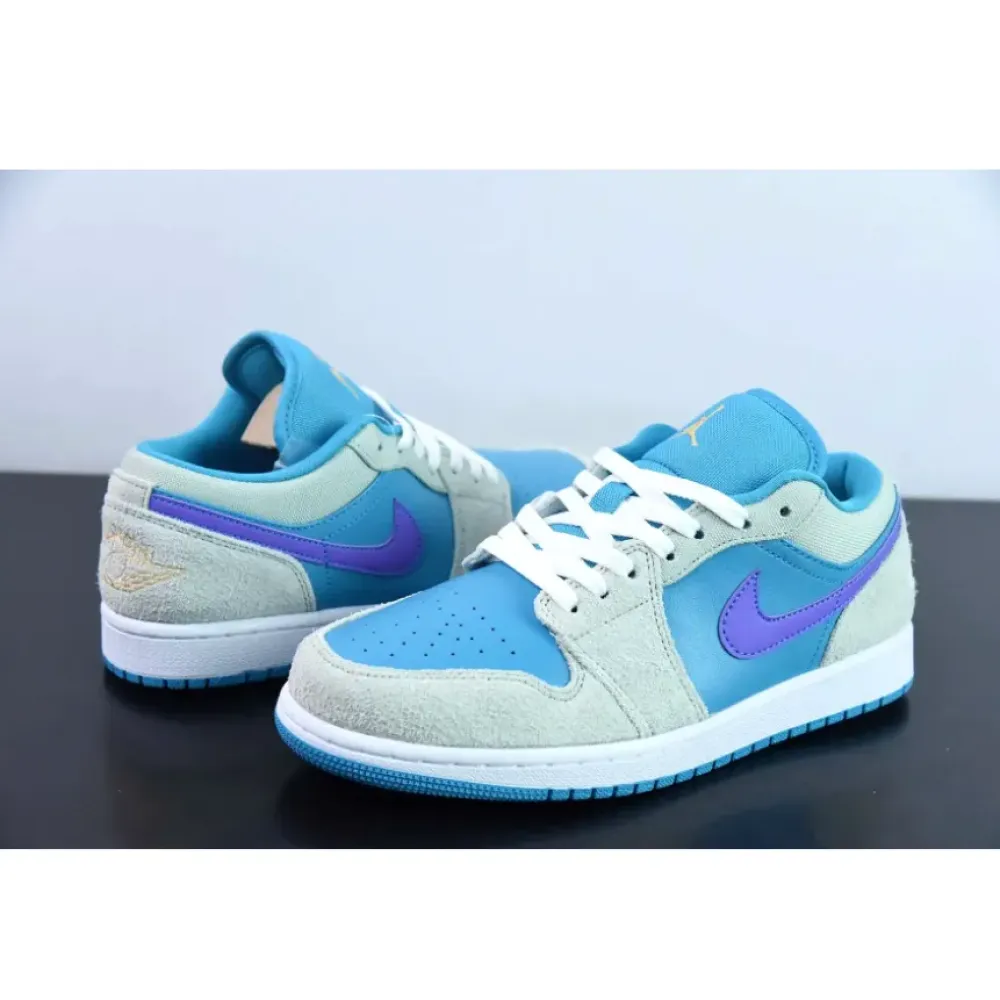 Air Jordan 1 Low ‘Aquatone’ Blue Grey Purple  DX4334-300