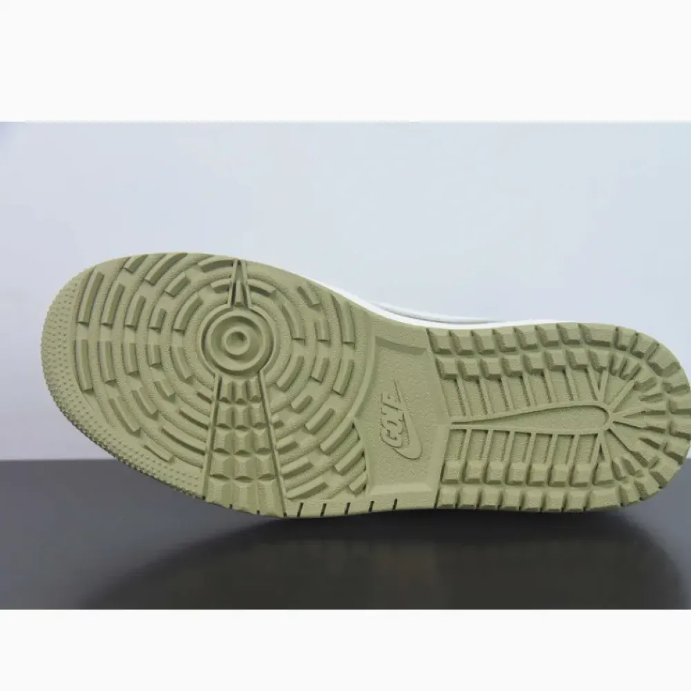 Travis Scott x Air Jordan 1 Low Golf Neutral Olive/Black-Sail-Light Lemon Twist FZ3124-200