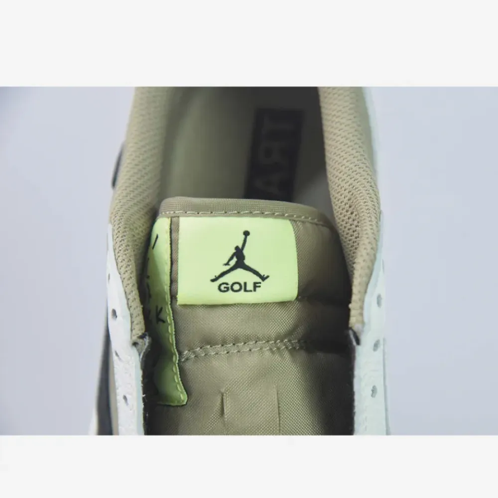 Travis Scott x Air Jordan 1 Low Golf Neutral Olive/Black-Sail-Light Lemon Twist FZ3124-200
