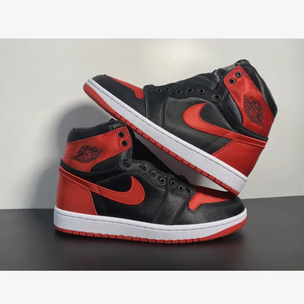 Air Jordan 1 High OG “Satin Bred” Black/Red/White  FD4810-061