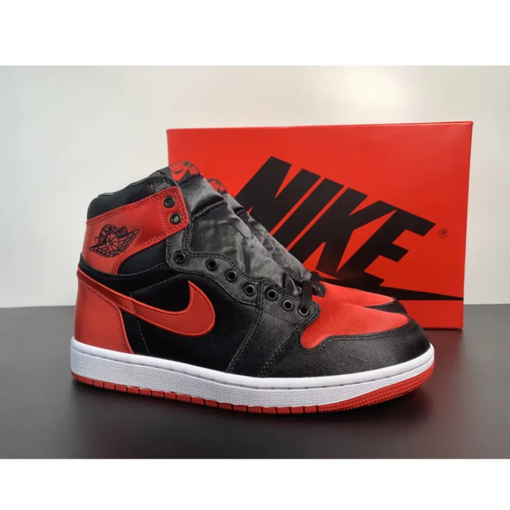 Air Jordan 1 High OG “Satin Bred” Black/Red/White  FD4810-061