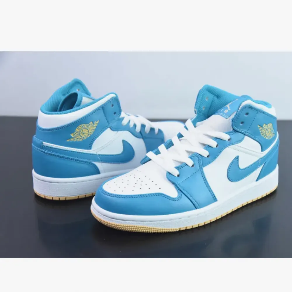 Air Jordan 1 Mid Aquatone/Celestial Gold-White  DQ8426-400