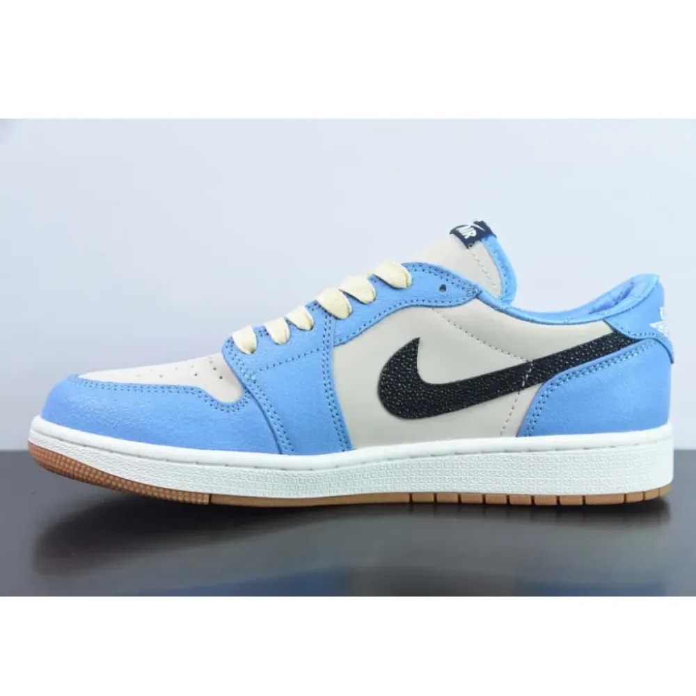 Air Jordan 1 Low OG “UNC” PE White Blue