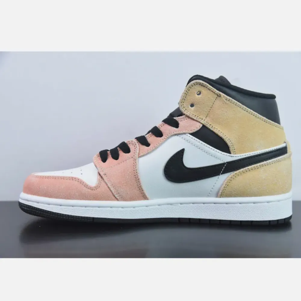 Air Jordan 1 Mid “Flight Club” Magic Ember/Sundial-White-Black  DX4332-800