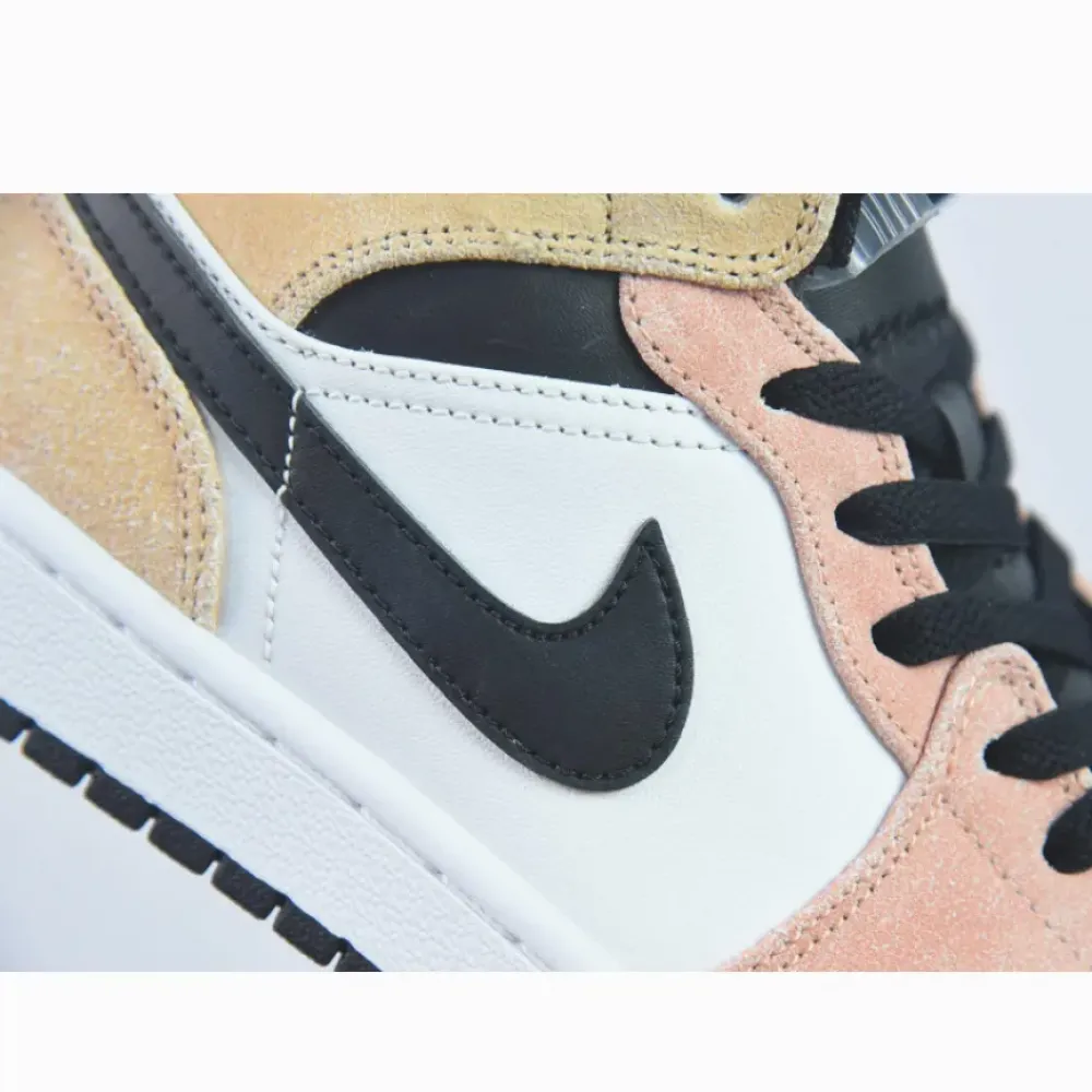 Air Jordan 1 Mid “Flight Club” Magic Ember/Sundial-White-Black  DX4332-800