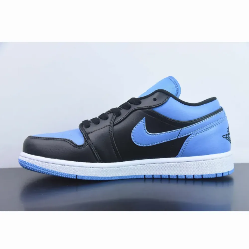 Air Jordan 1 Low Black/Black-University Blue-White  553558-041
