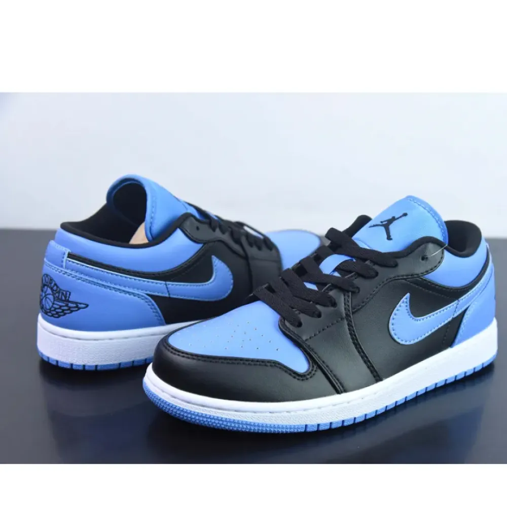 Air Jordan 1 Low Black/Black-University Blue-White  553558-041