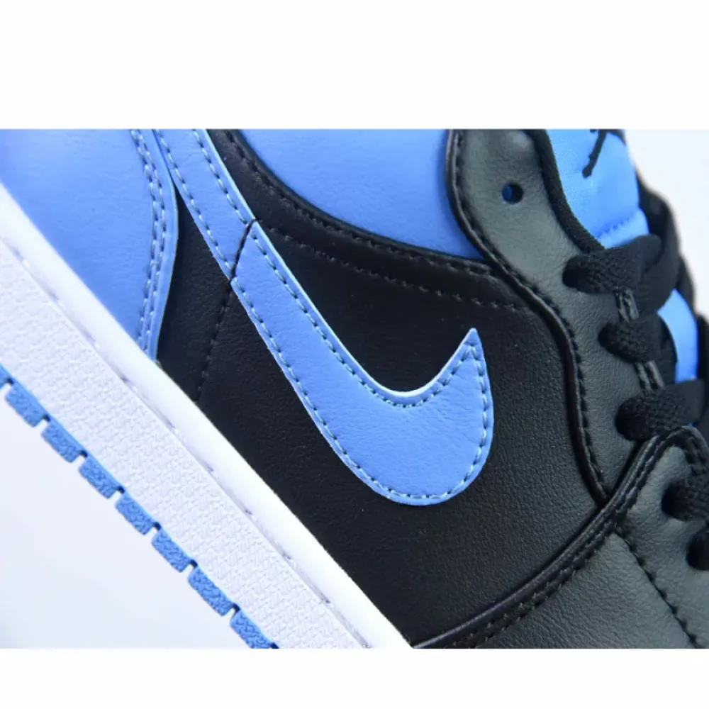 Air Jordan 1 Low Black/Black-University Blue-White  553558-041