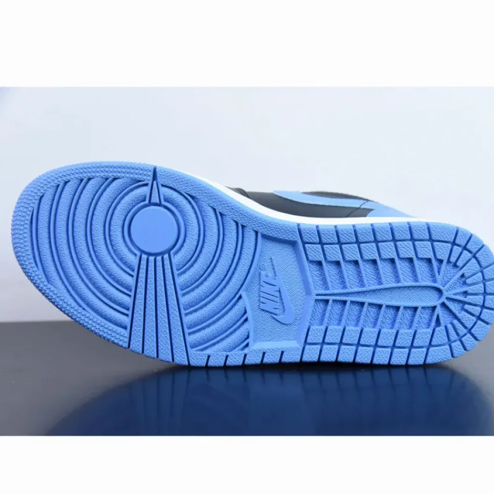 Air Jordan 1 Low Black/Black-University Blue-White  553558-041