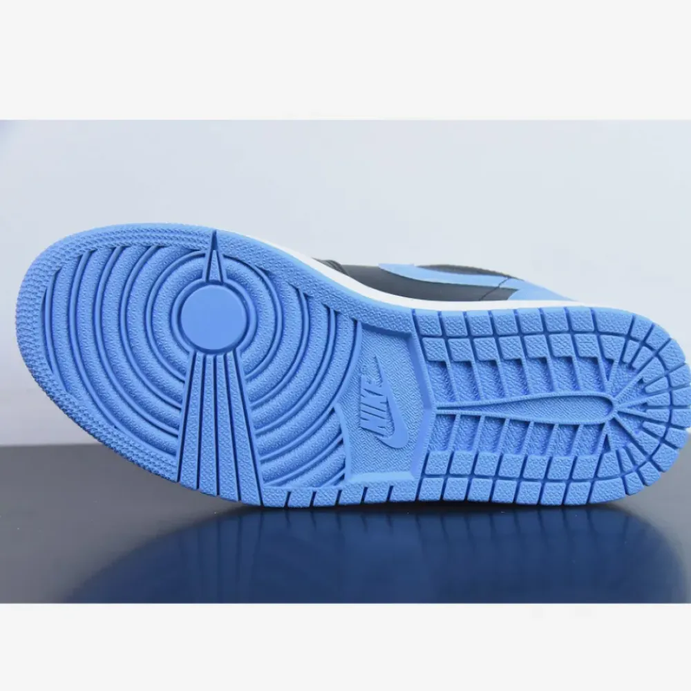 Air Jordan 1 Low Black/Black-University Blue-White  553558-041