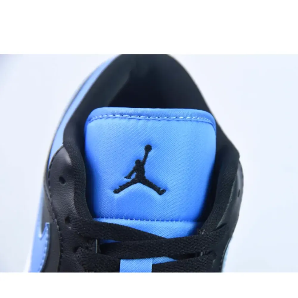 Air Jordan 1 Low Black/Black-University Blue-White  553558-041