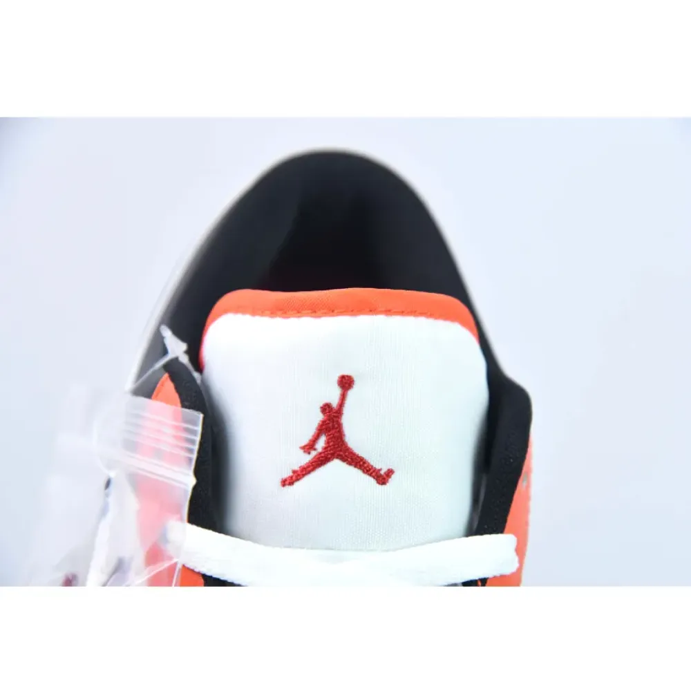 Air Jordan 1 Low Flaming Swoosh White/Black-Orange  FJ7222-101