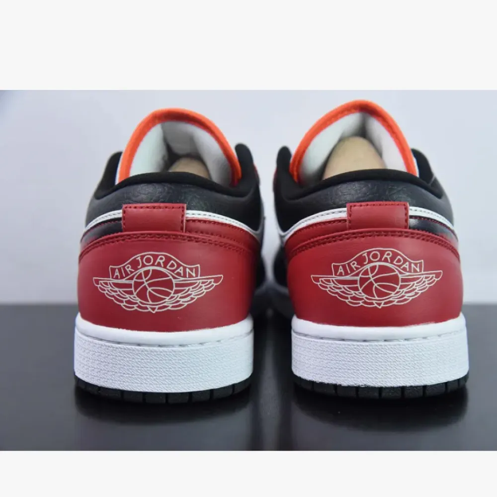 Air Jordan 1 Low Flaming Swoosh White/Black-Orange  FJ7222-101