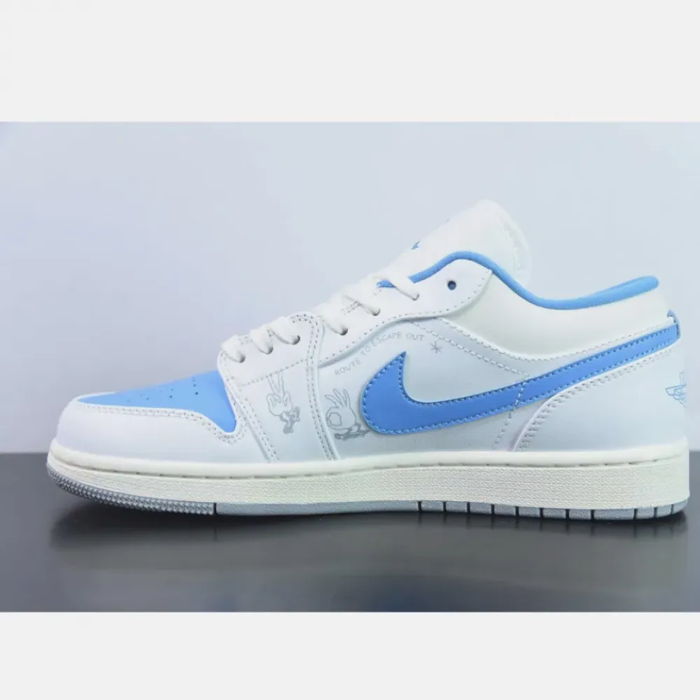 Air Jordan 1 Low “Born To Fly” Sail/University Blue FJ7219-441