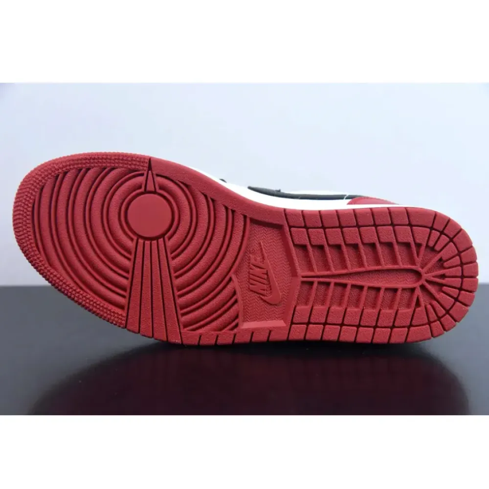 Air Jordan 1 Low “Bred Toe” White/Black-Varsity Red  553558-161