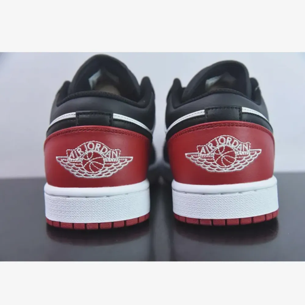 Air Jordan 1 Low “Bred Toe” White/Black-Varsity Red  553558-161