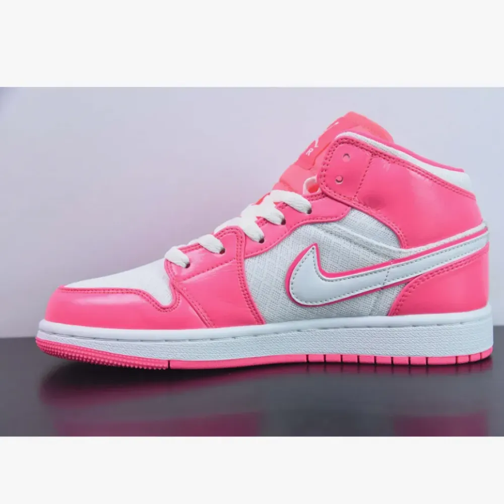 Air Jordan 1 Mid Hyper Pink White  555112-611