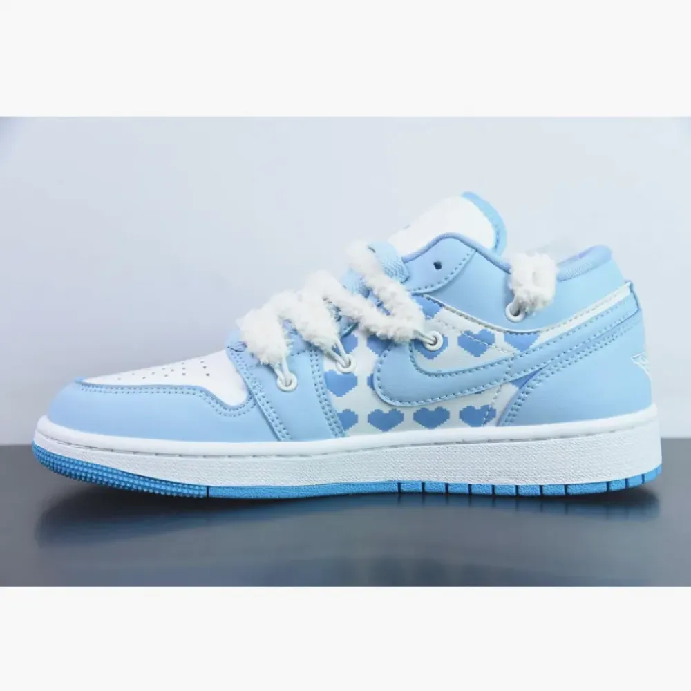 Custom Air Jordan 1 Low “White/Ice Blue