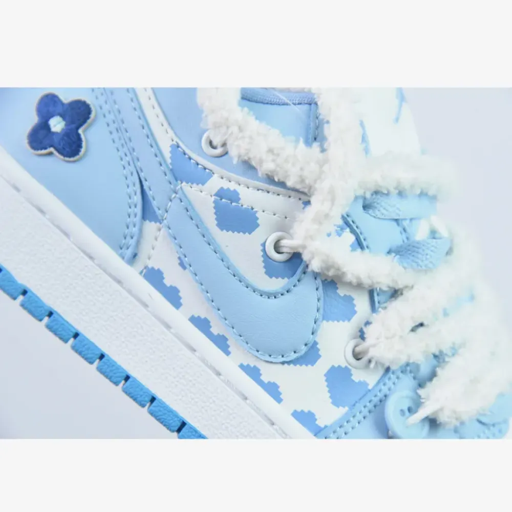 Custom Air Jordan 1 Low “White/Ice Blue