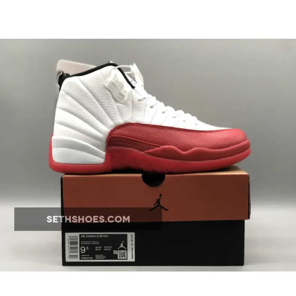 Air Jordan 12 OG “Cherry” White/Metallic Silver-Varsity Red CT8013-116
