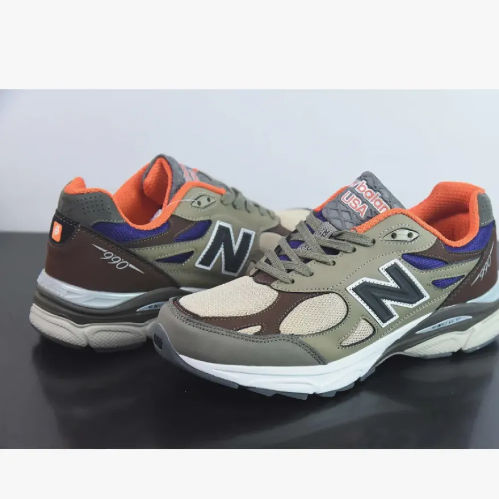 New Balance 990v3 MiUSA Teddy Santis Khaki Orange M990BT3