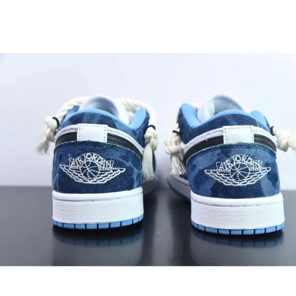 Custom Air Jordan 1 Low Washed Denim