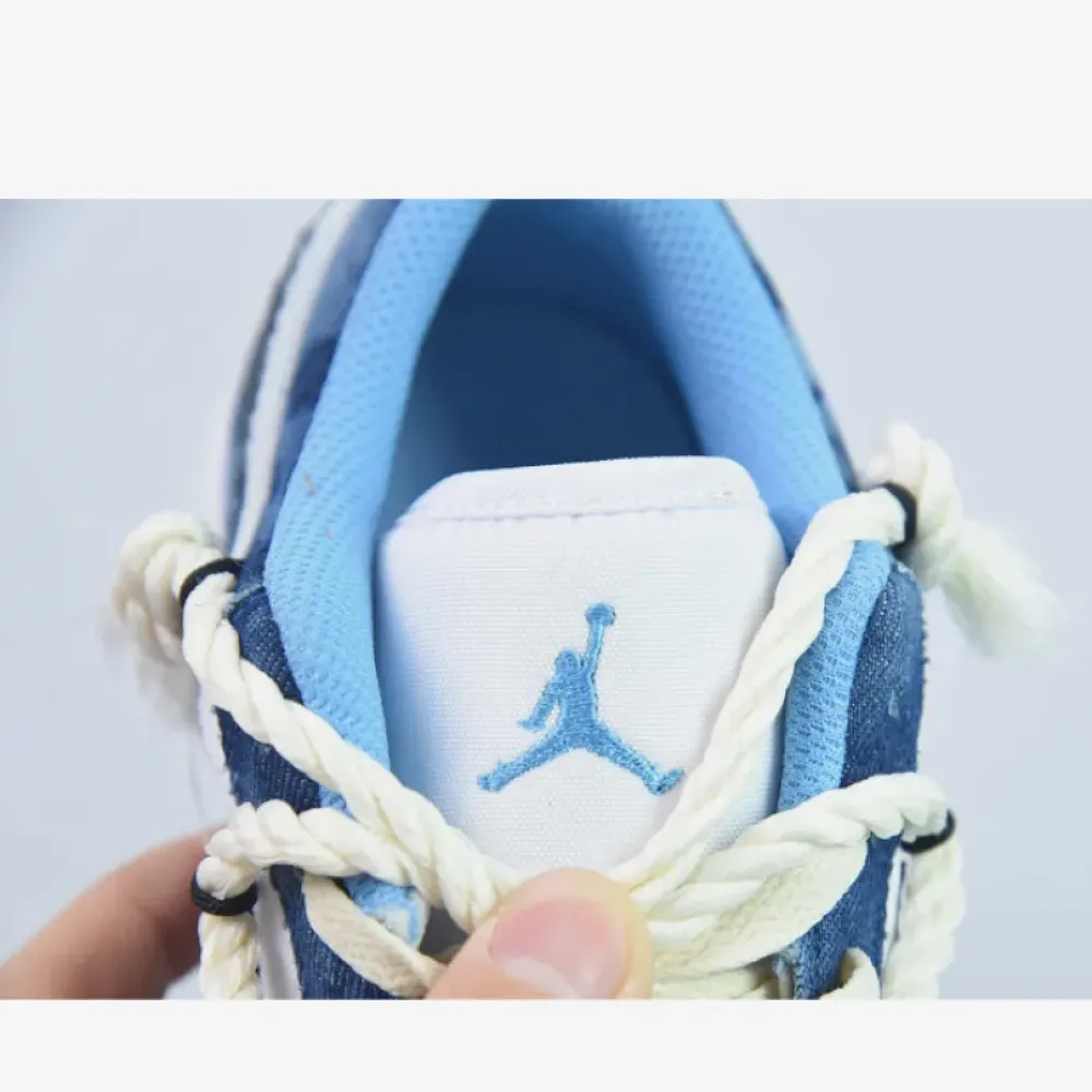 Custom Air Jordan 1 Low Washed Denim