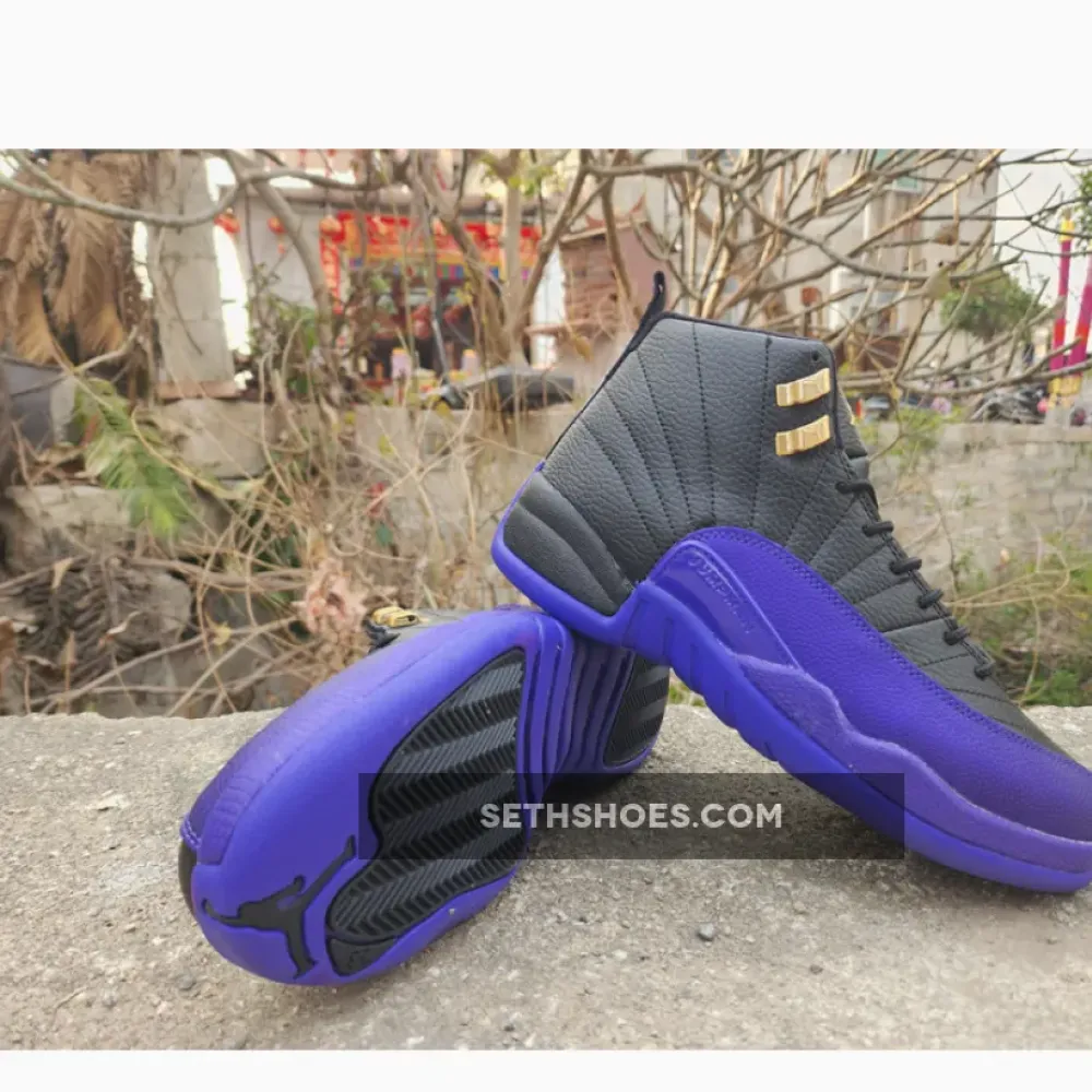 Air Jordan 12 Black/Taxi/Field Purple  CT8013-057