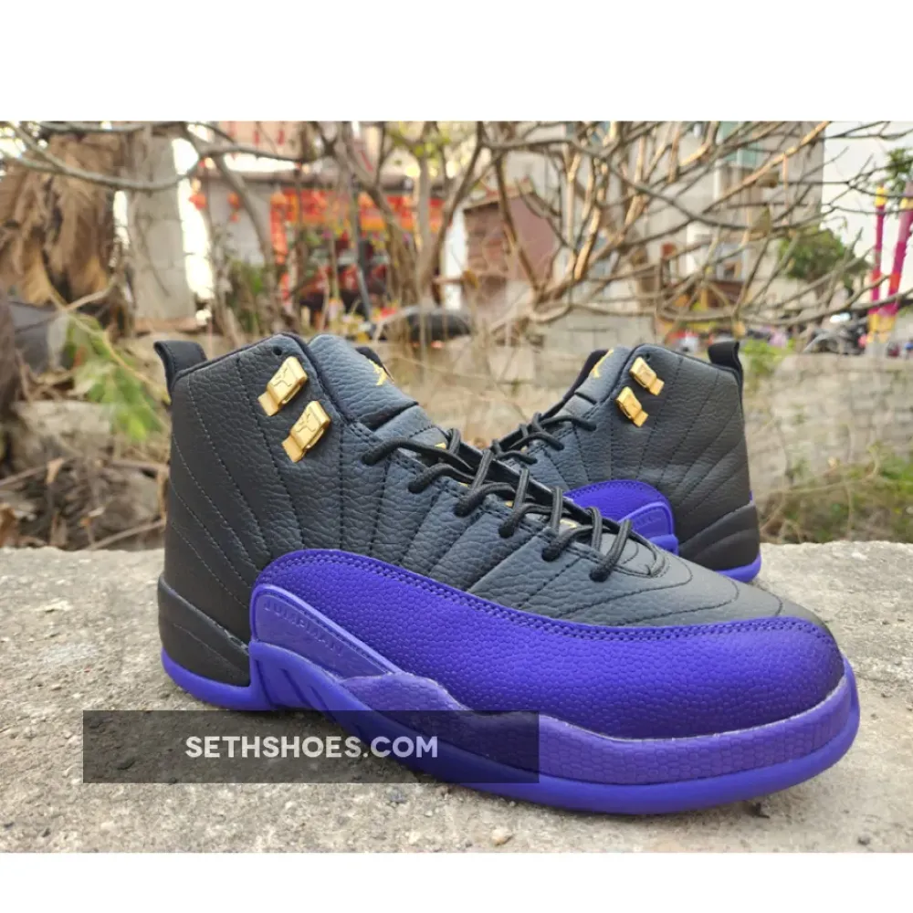 Air Jordan 12 Black/Taxi/Field Purple  CT8013-057