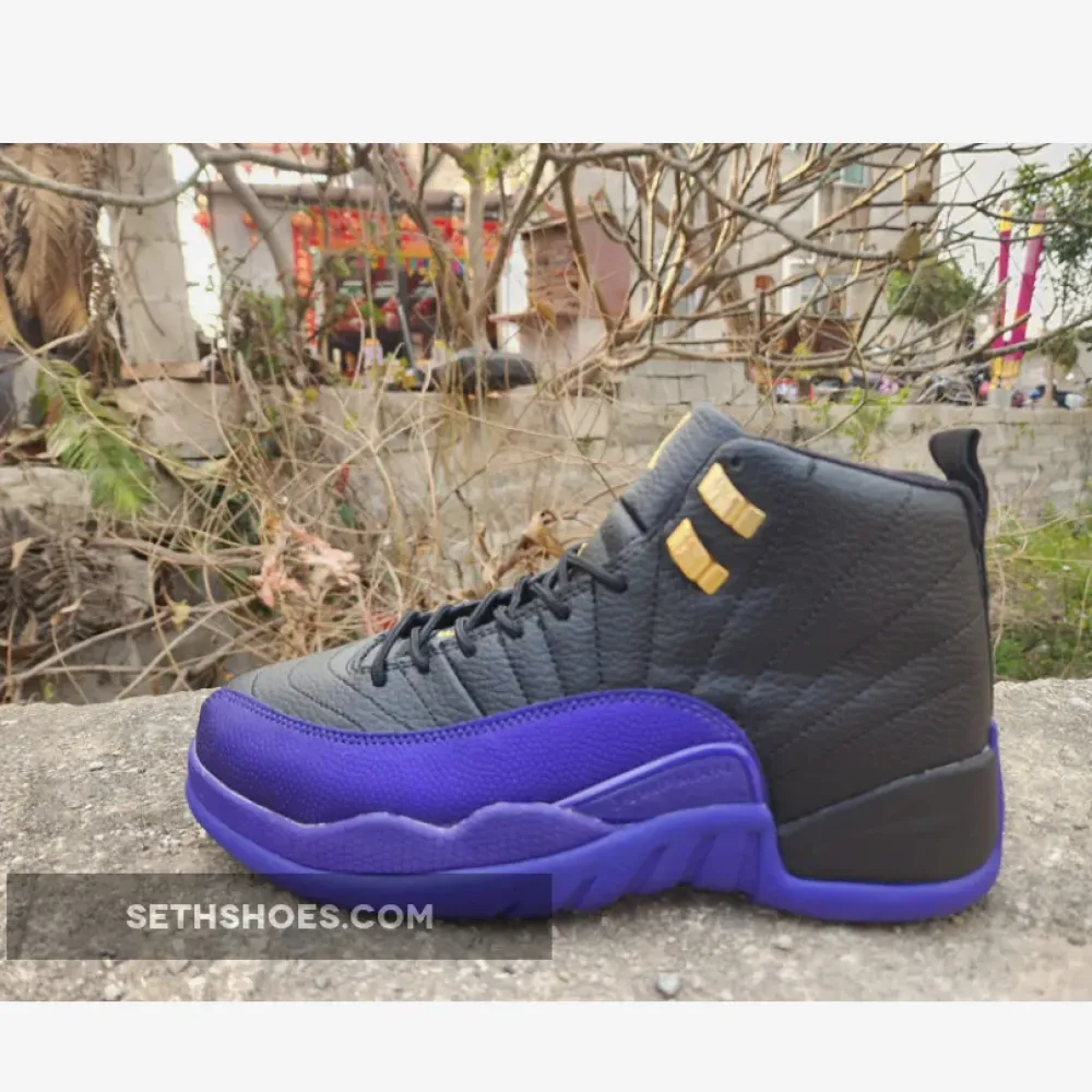 Air Jordan 12 Black/Taxi/Field Purple  CT8013-057