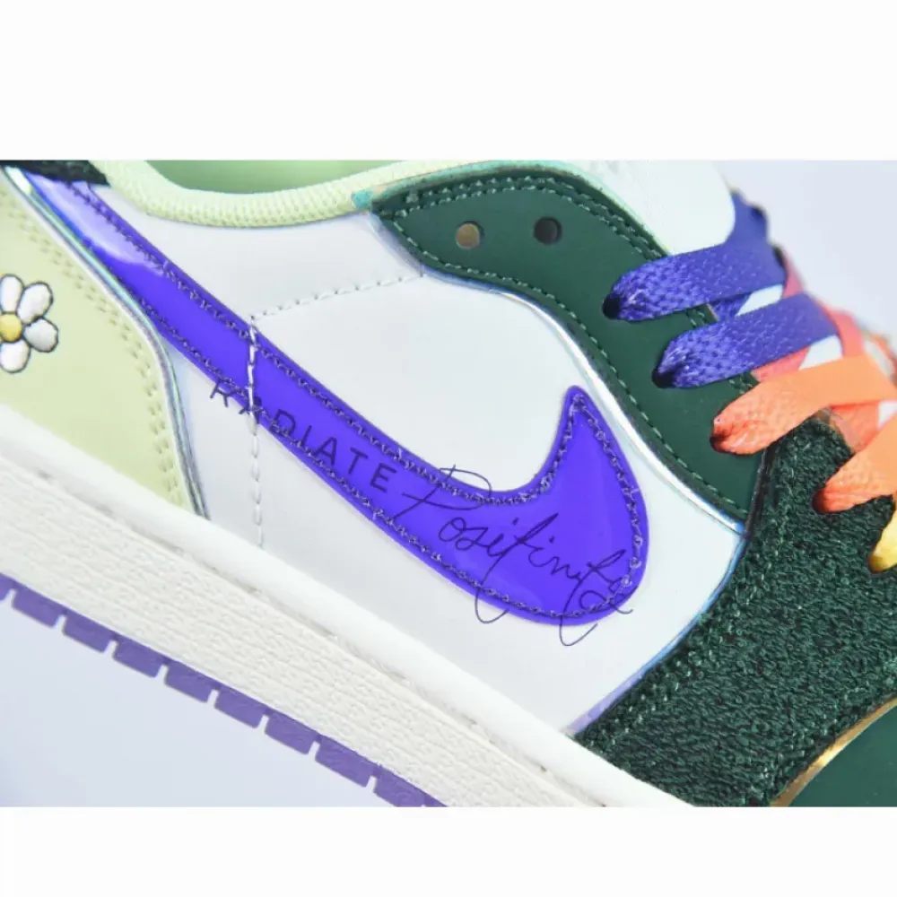 Air Jordan 1 Low “Doernbecher” Gorge Green/Court Purple-White  FD9665-351