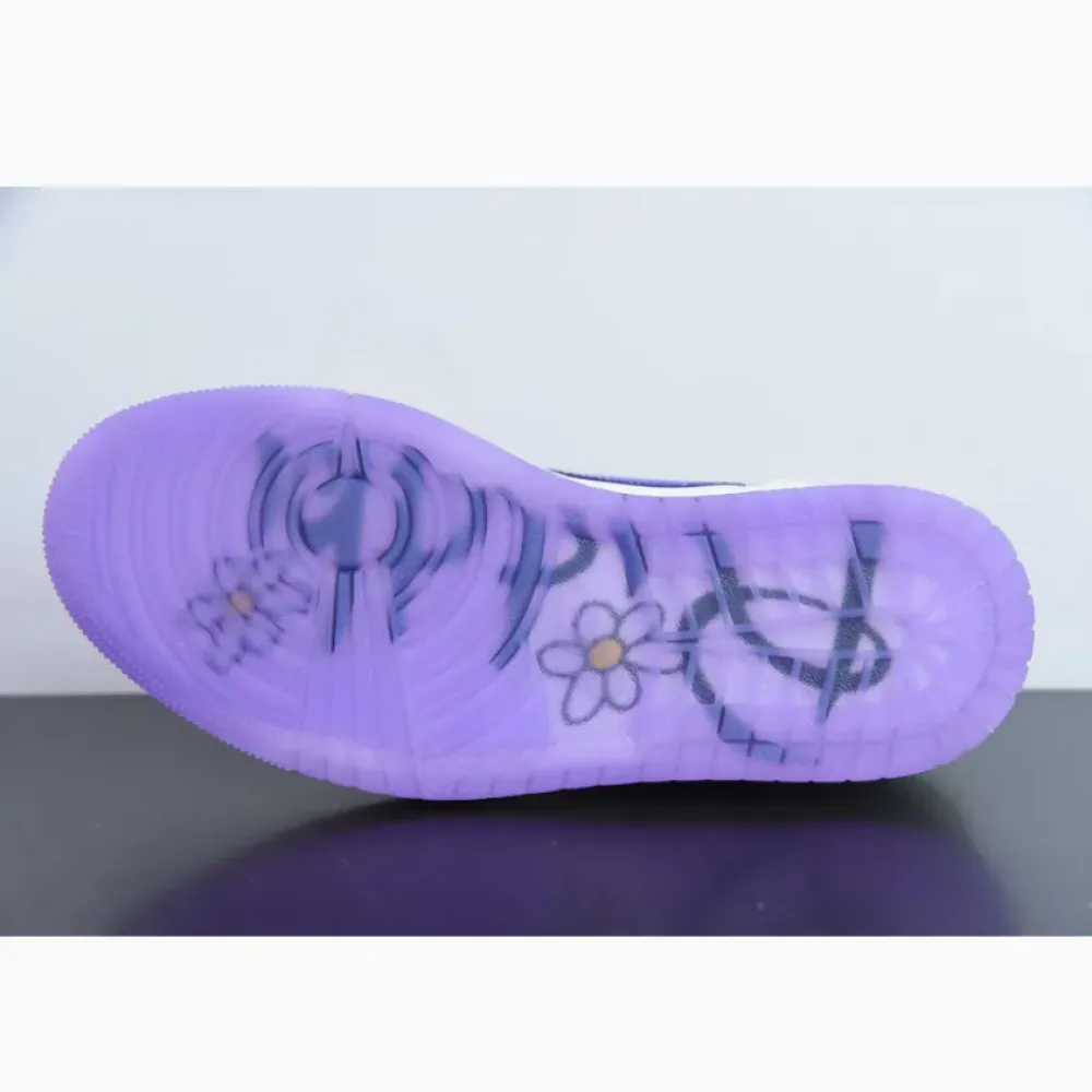 Air Jordan 1 Low “Doernbecher” Gorge Green/Court Purple-White  FD9665-351