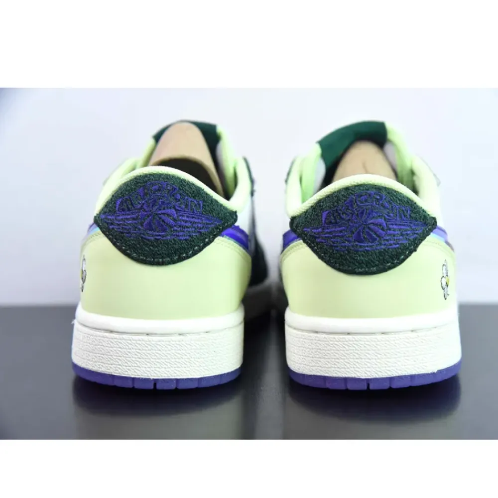Air Jordan 1 Low “Doernbecher” Gorge Green/Court Purple-White  FD9665-351