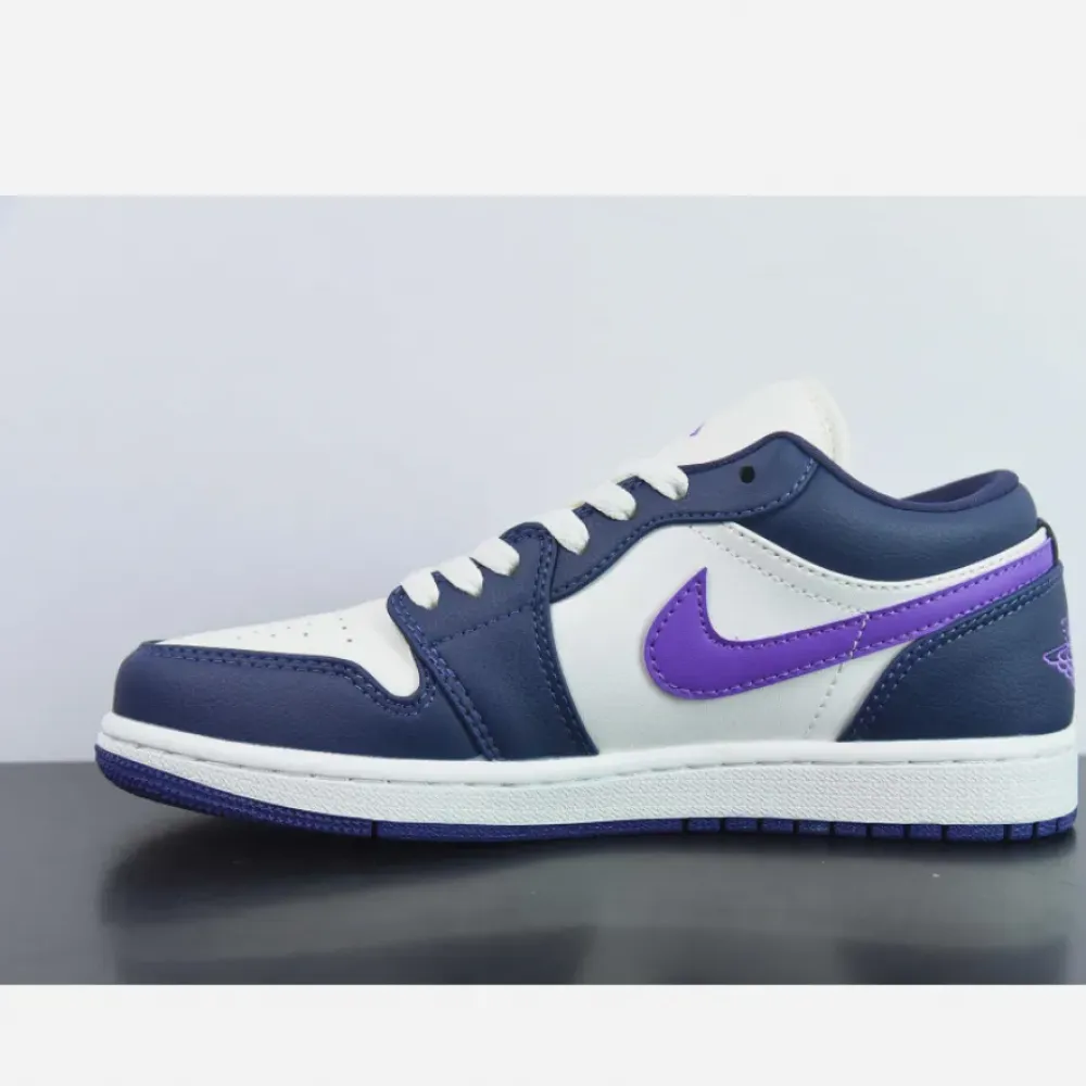 Air Jordan 1 Low Sail and Purple  DC0774-502