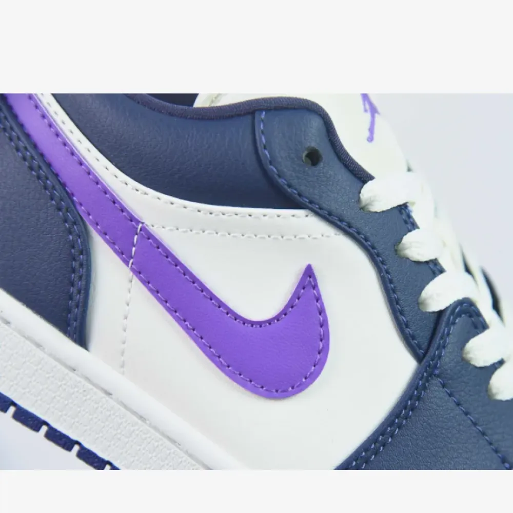 Air Jordan 1 Low Sail and Purple  DC0774-502