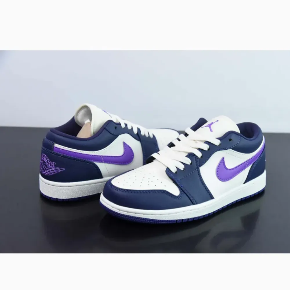 Air Jordan 1 Low Sail and Purple  DC0774-502