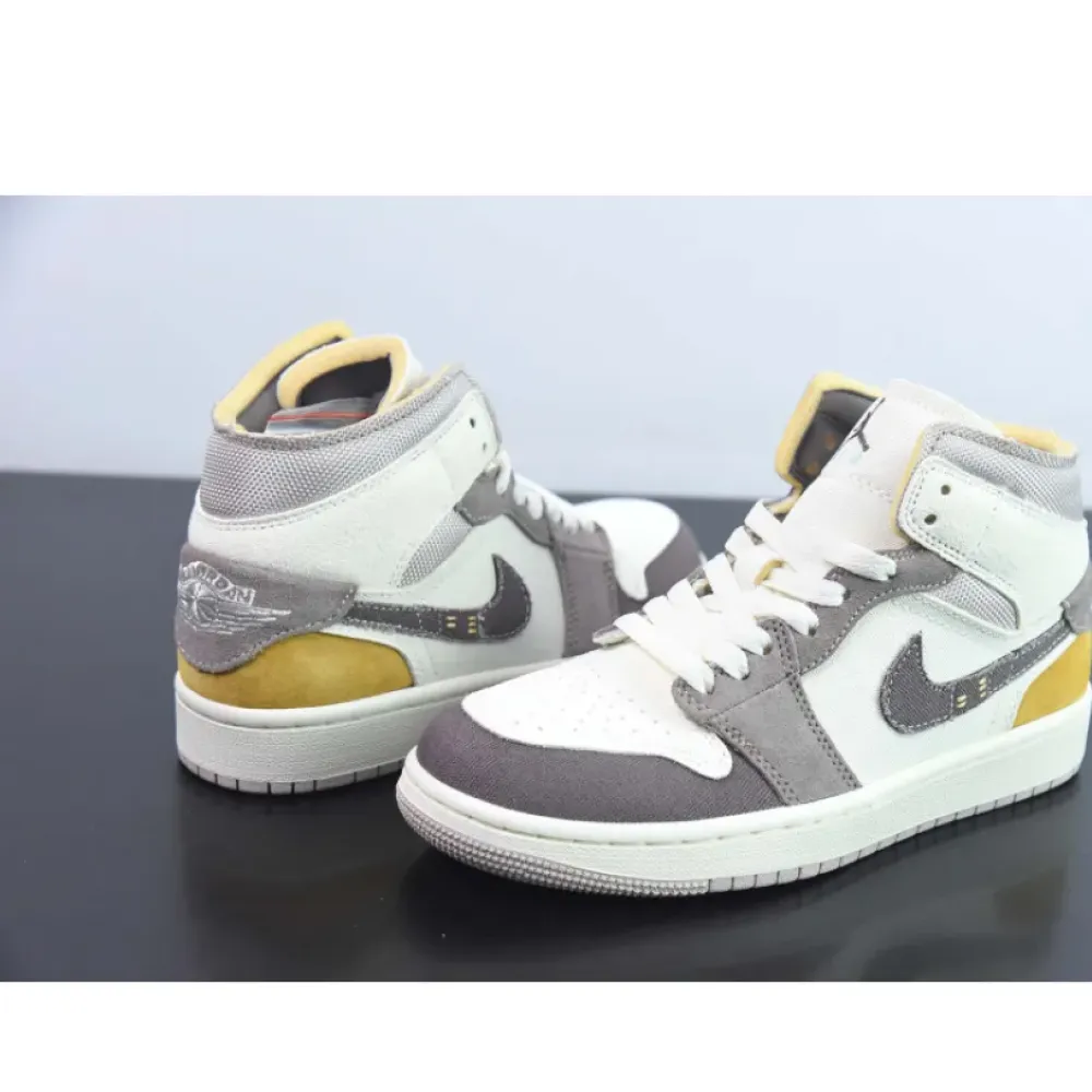 Air Jordan 1 Mid Sail/Taupe Haze/Fossil Stone  DM9652-102
