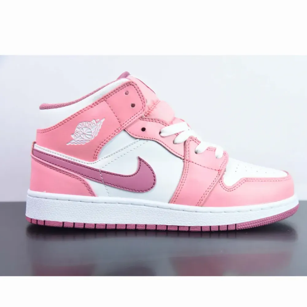 Air Jordan 1 Mid ‘Valentine’s Day’ Coral Chalk/Desert Berry/White  DQ8423-616