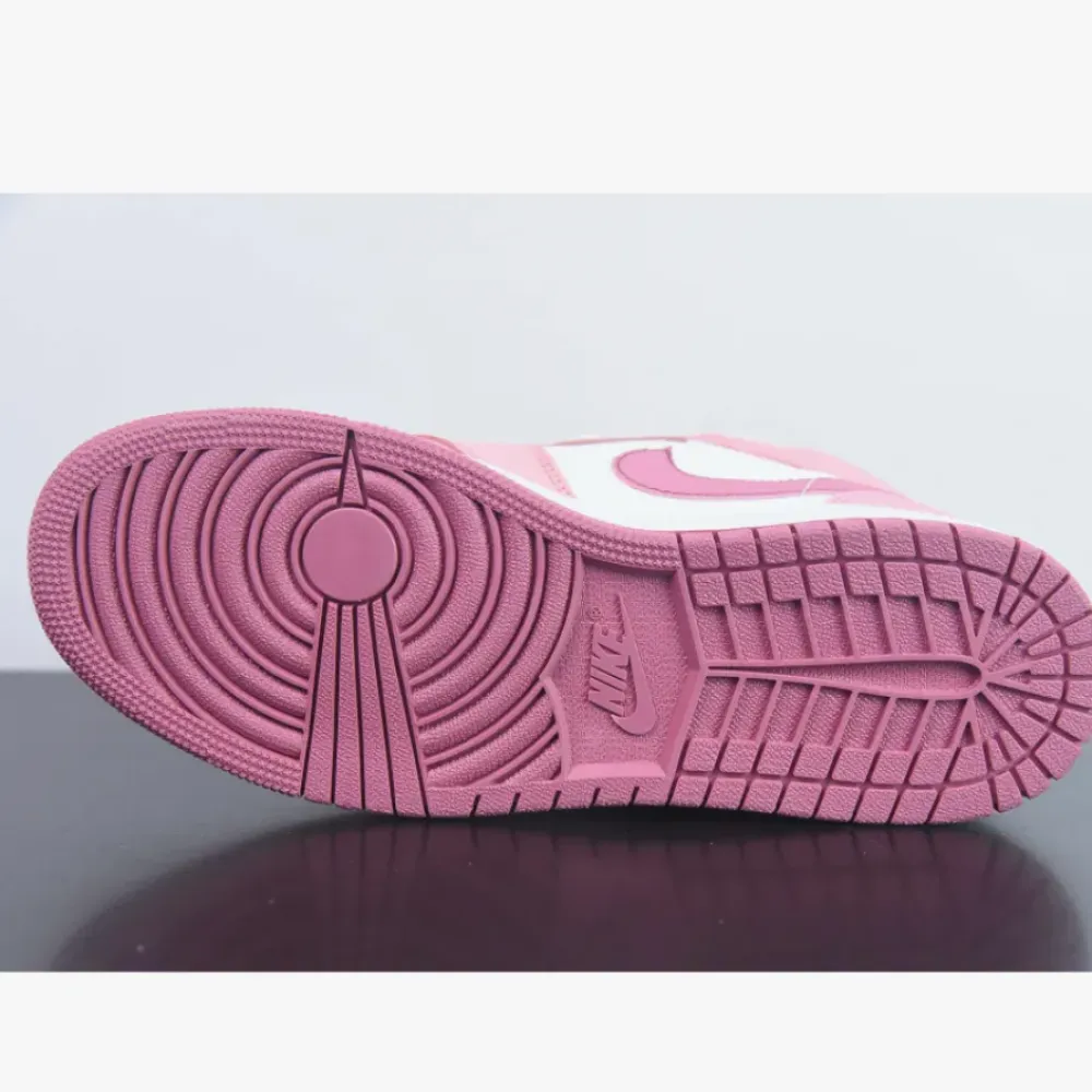 Air Jordan 1 Mid ‘Valentine’s Day’ Coral Chalk/Desert Berry/White  DQ8423-616