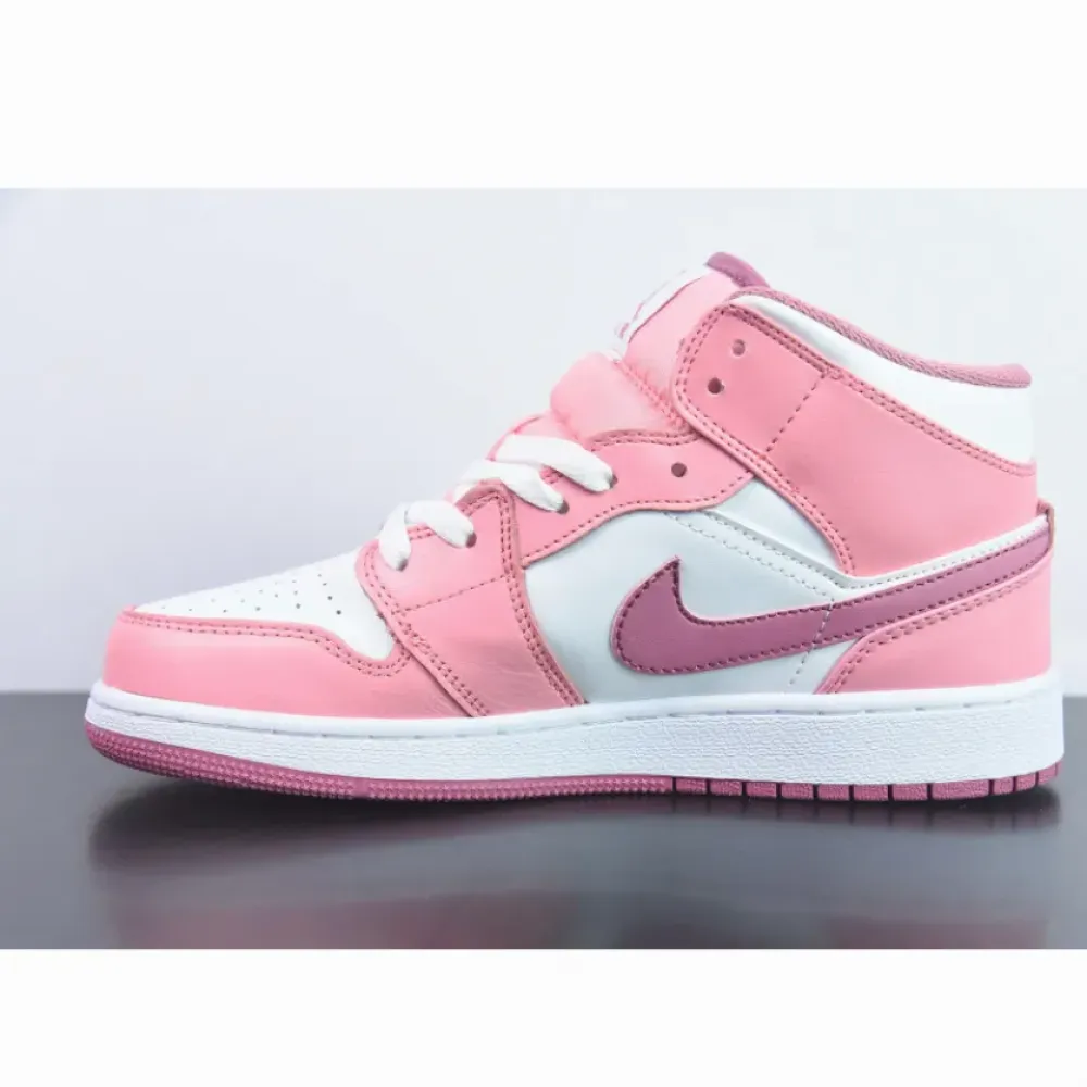 Air Jordan 1 Mid ‘Valentine’s Day’ Coral Chalk/Desert Berry/White  DQ8423-616